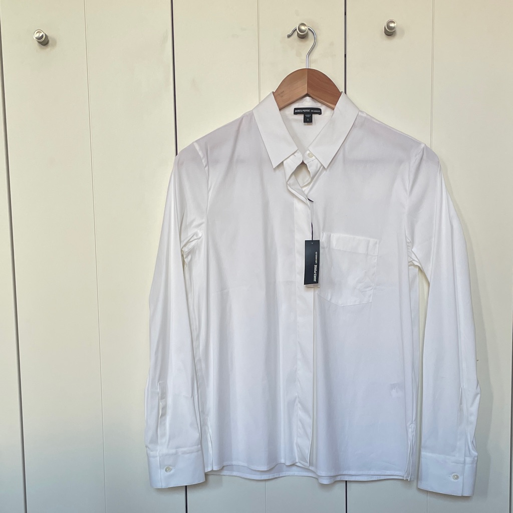 James Perse Crisp White Dress Shirt